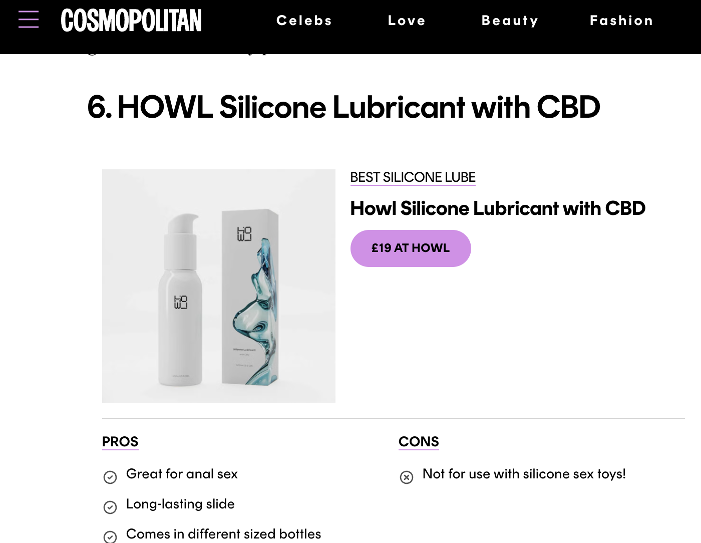 howl cbd lube